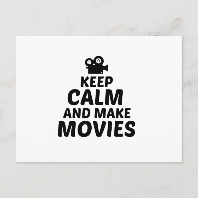 MOVIES KEEP CALM AND MAKE POSTCARD (Front)