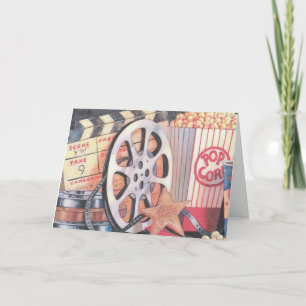 Movies, Popcorn, Film Card