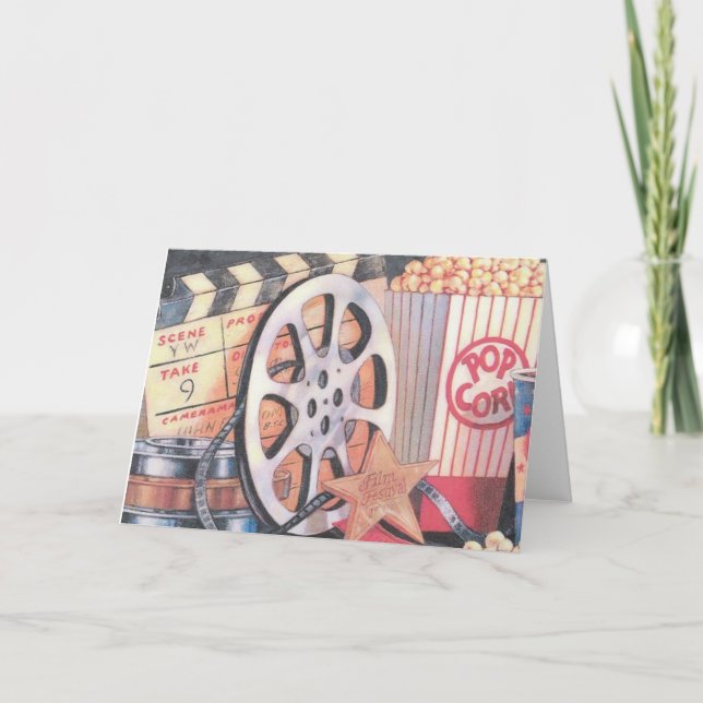 Movies, Popcorn, Film Card (Front)