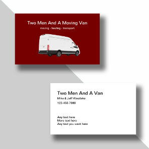 Moving And Hauling Services Business Card