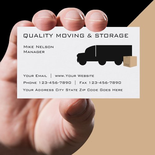 Moving And Storage Business Card