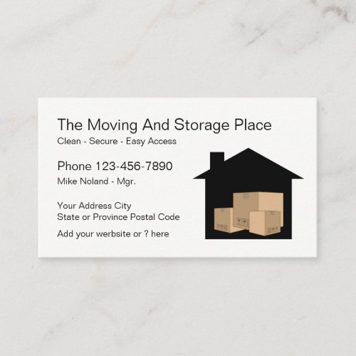 Moving And Storage Service Business Card