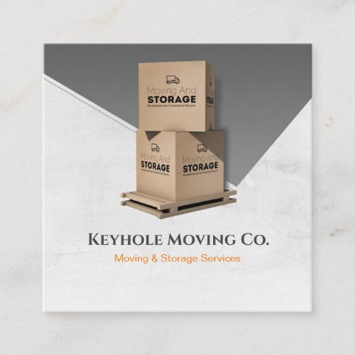 Moving and Storage Services Square Business Card