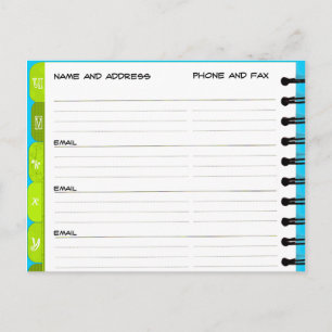 Moving Announcement Address Book 'U-Y' Postcard