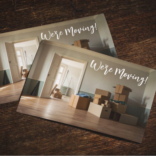Moving Announcement Boxes in Home Postcard (Creator Uploaded)