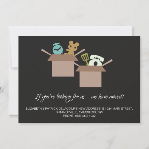 Moving Announcement - Cardboard Boxes Graphics