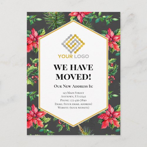 Moving Announcement Christmas Business Postcard