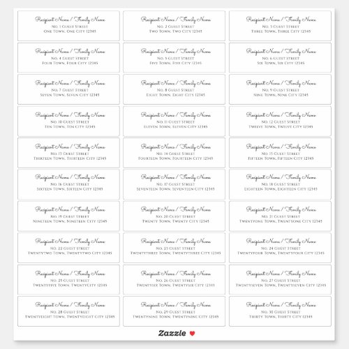 Moving Announcement Contact List Address Labels