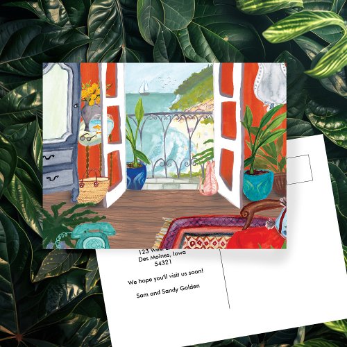 MOVING ANNOUNCEMENT Custom New Address Watercolor Postcard