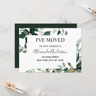 Moving Announcement Eucalyptus Greenery