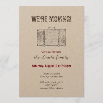 Moving Announcement / Farewell Party Invitation by mypartydesign at Zazzle