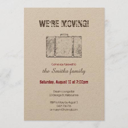 Moving Announcement / Farewell Party Invitation