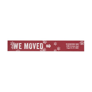 Moving Announcement Holiday Return Address Label