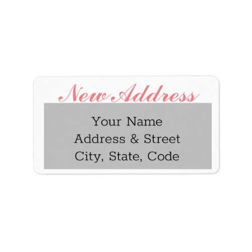 Moving Announcement New Address Grey  Stickers