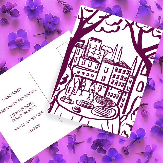 MOVING ANNOUNCEMENT New Apartment Address Balcony Postcard (MOVING ANNOUNCEMENT New Apartment Change of Address Balcony Postcard
)