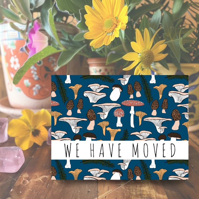 Moving Announcement New Home Address Forest Fungi Postcard (Moving Announcement New Home Address Forest Fungi Postcard
)