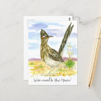 Moving Announcement New Mexico Roadrunner Yucca