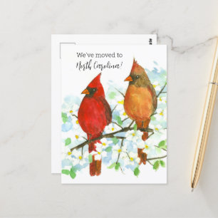 Moving Announcement North Carolina Cardinals Postcard