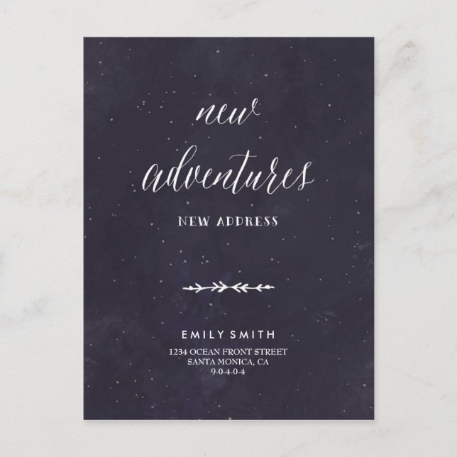 Moving announcement Postcard (Front)