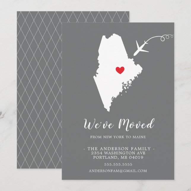 Moving Announcement | State MAINE (Front/Back)