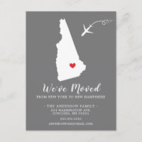 Moving Announcement State NEW HAMPSHIRE Post Card
