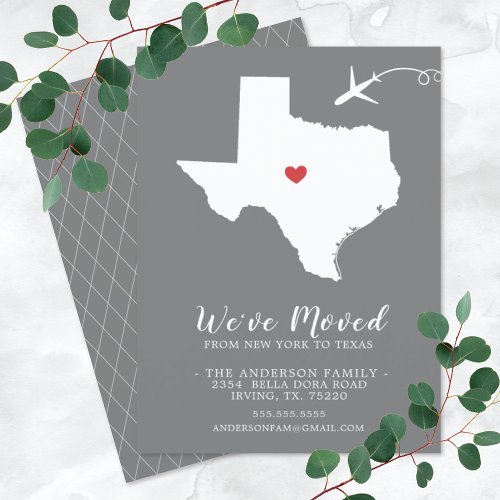 Moving Announcement  State TEXAS