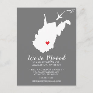 Moving Announcement State WEST VIRGINIA Post Card