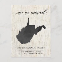 Moving announcement, West Virginia state rustic