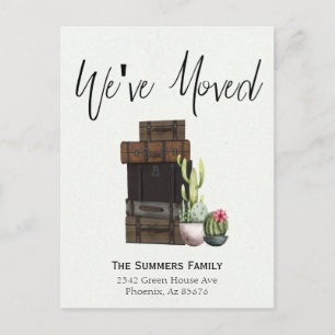 Moving Announcement We've Moved Suitcases Cactus