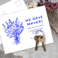 MOVING ANNOUNCEMENT Wildflower Bouquet Cute Doodle