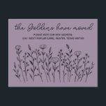 MOVING ANNOUNCEMENT Wildflowers Simple Custom Postcard<br><div class="desc">Send a message about your move to friends and family members with this lovely floral art. You can customize it with your own fonts, colors and add your text too. Check my shop for lots more matching items and other designs! Also available as a digital download to send via email...</div>