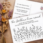 MOVING ANNOUNCEMENT Wildflowers Simple Custom Postcard<br><div class="desc">Send a message about your move to friends and family members with this lovely floral art. You can customize it with your own fonts, colors and add your text too. Check my shop for lots more matching items and other designs! Also available as a digital download to send via email...</div>