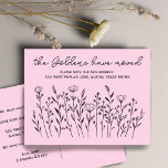 MOVING ANNOUNCEMENT Wildflowers Simple Custom Postcard<br><div class="desc">Send a message about your move to friends and family members with this lovely floral art. Click "personalize" to edit the text or "edit using design tool" to customize it with your own fonts, colors and change the layout. Check my shop for lots more matching items and other designs! Also...</div>