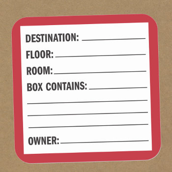 Moving Box Contents Label by SayWhatYouLike at Zazzle
