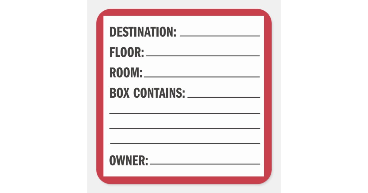 Download Moving Box Contents Label | Zazzle.com Yellowimages Mockups