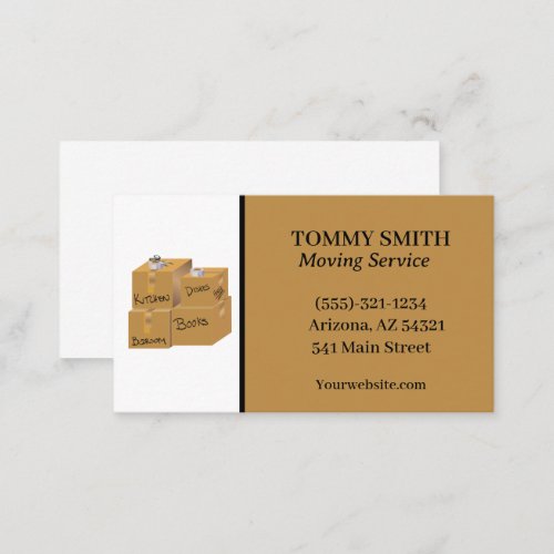 Moving Boxes Company Service  Business Card