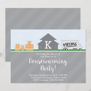 Moving Boxes Housewarming Party Invitation