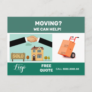 moving business - house removal company postcard