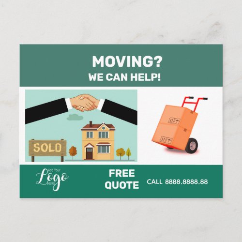 moving business _ house removal company postcard