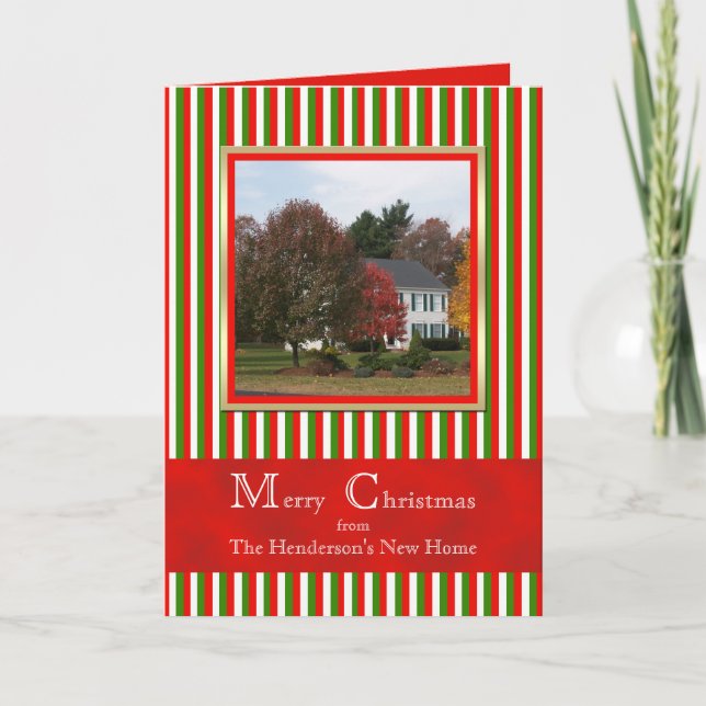 Moving Change of Address Photo Christmas Card (Front)