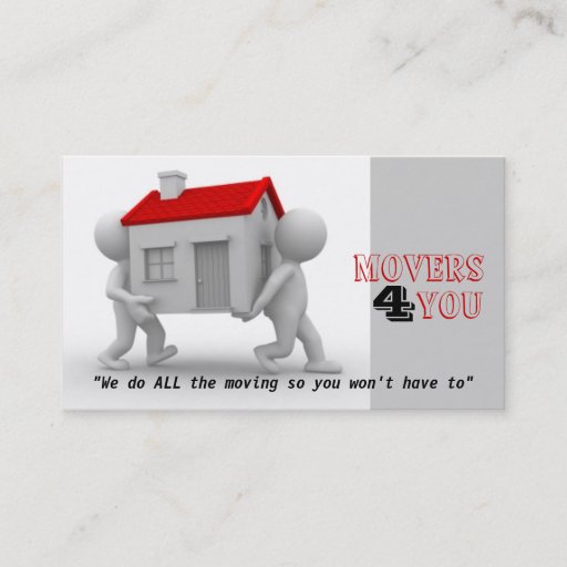 Customizable Moving Co. Business Card