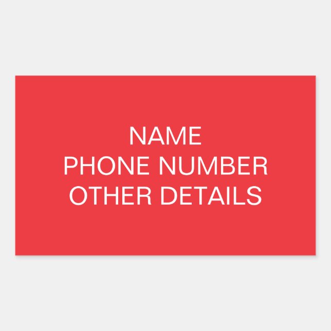 Moving College Storage Box Label (Front)