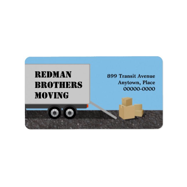 Moving Company Address Label (Front)