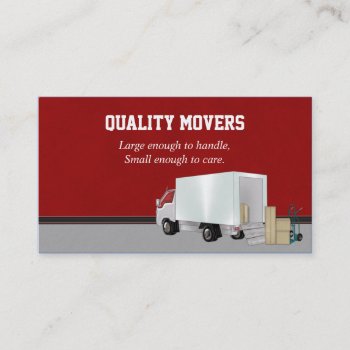 Moving Company  Business Card by Lasting__Impressions at Zazzle