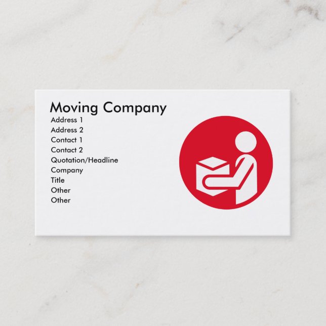 moving company business card (Front)