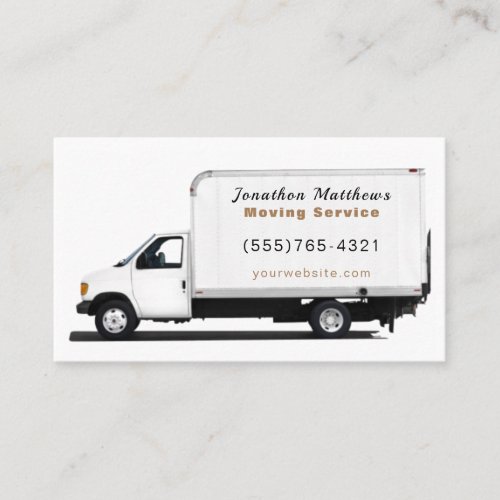 Moving Company Service Business Card