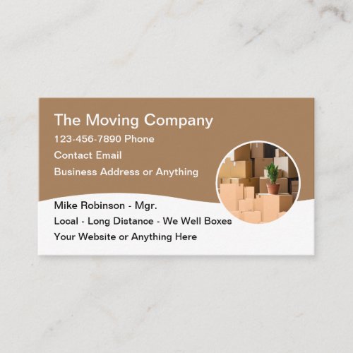 Moving Company Simple Modern Business Cards