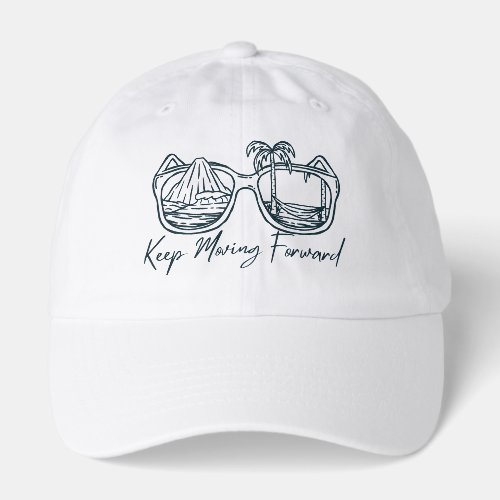Moving Forward Summer Beach Inspirational Hat