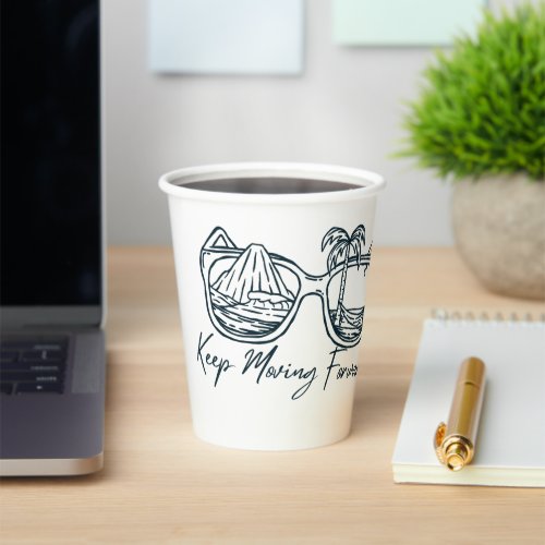 Moving Forward Summer Beach Inspirational Paper Cups