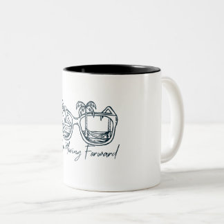Moving Forward Summer Beach Inspirational Two-Tone Coffee Mug
